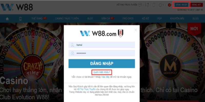 Thông tin đăng nhập W88 có thể được khôi phục dễ dàng